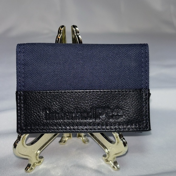 Timberland PRO Men's Leather & Canvas Trifold Wallet Set AP2 Navy - Picture 2 of 8